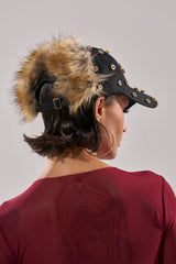 TJ FAUX FUR EMBELLISHED HAT