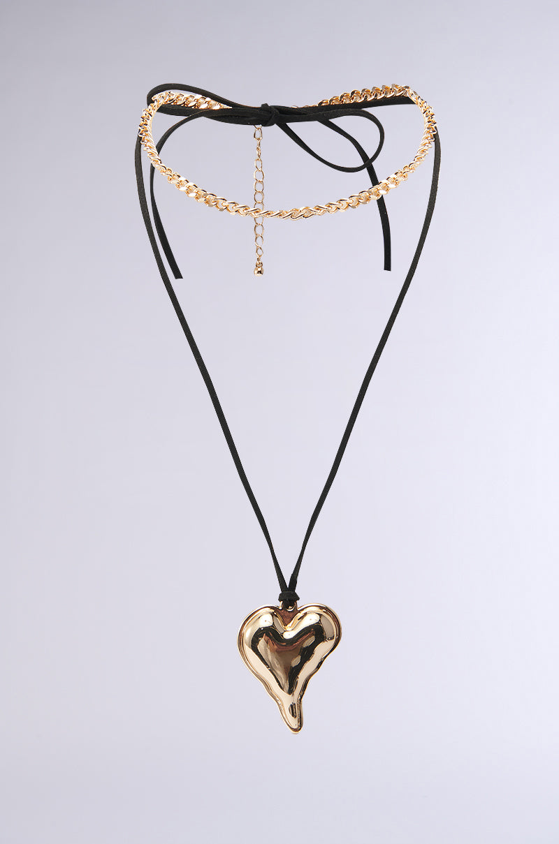 HEART OF GOLD NECKLACE SET