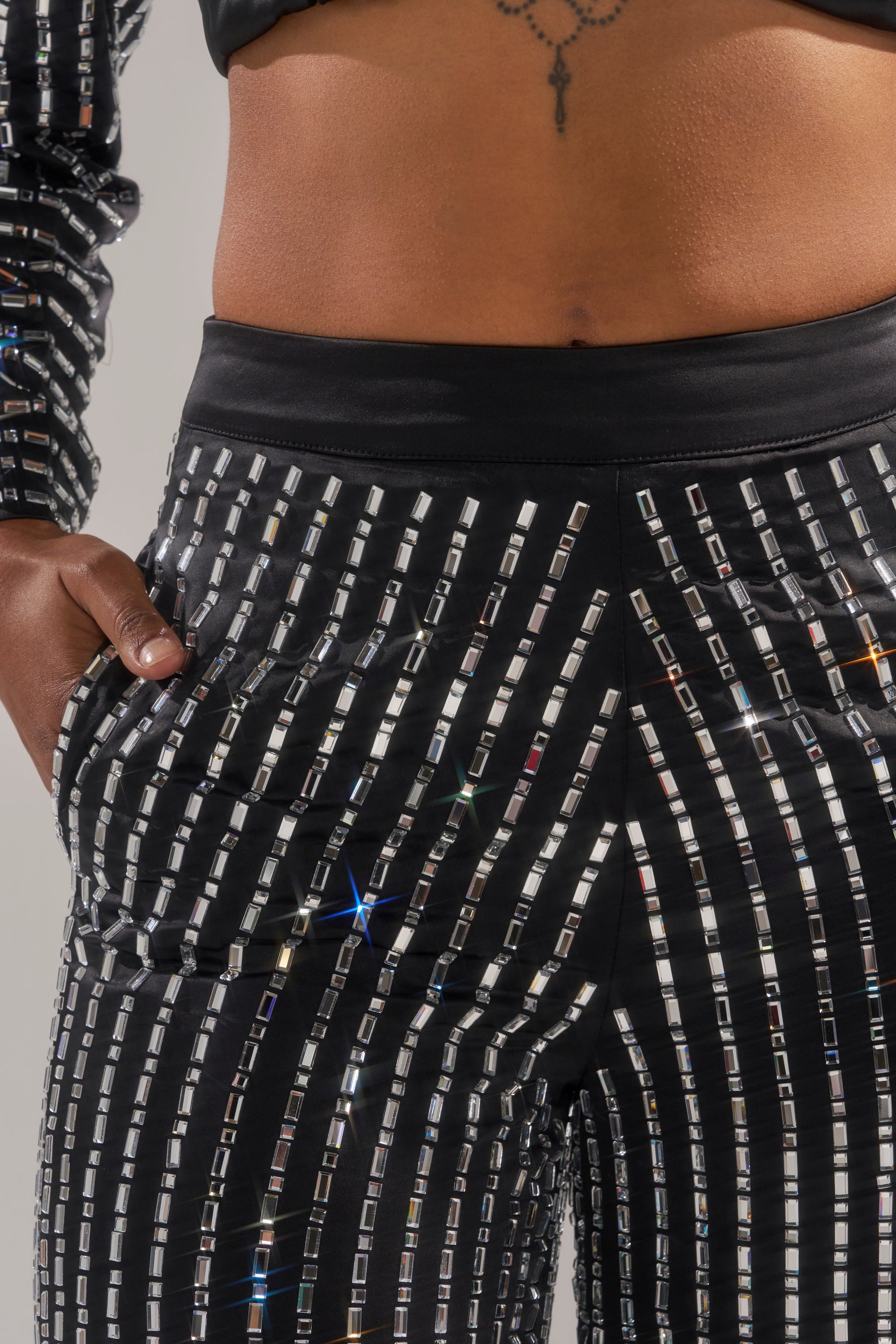 DONT STARE TOO HARD RHINESTONE TROUSER