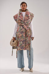 PILOT JONES LONGLINE PUFFER VEST IN TAPESTRY