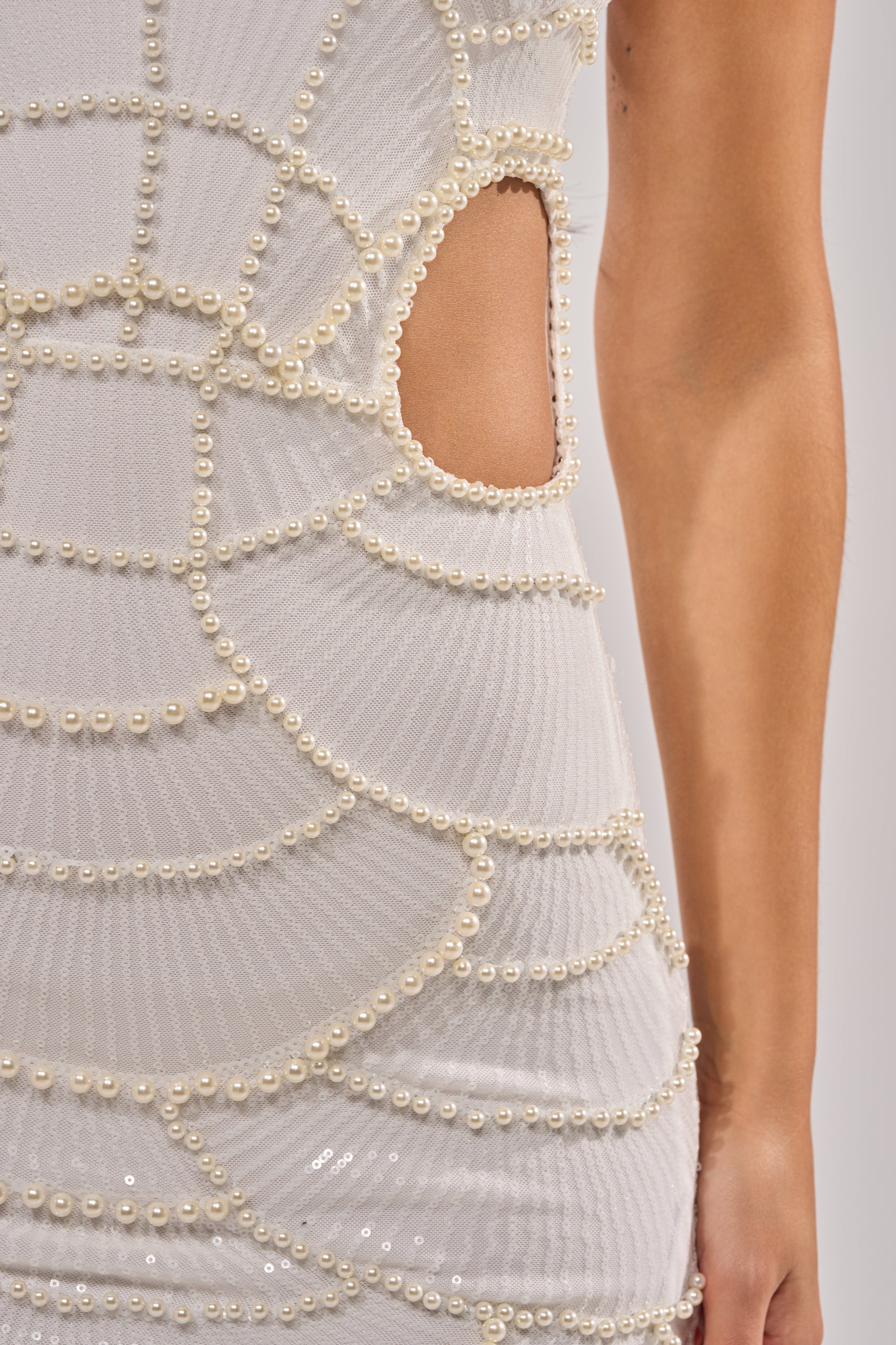 CAUGHT IN MY WEB MINI DRESS