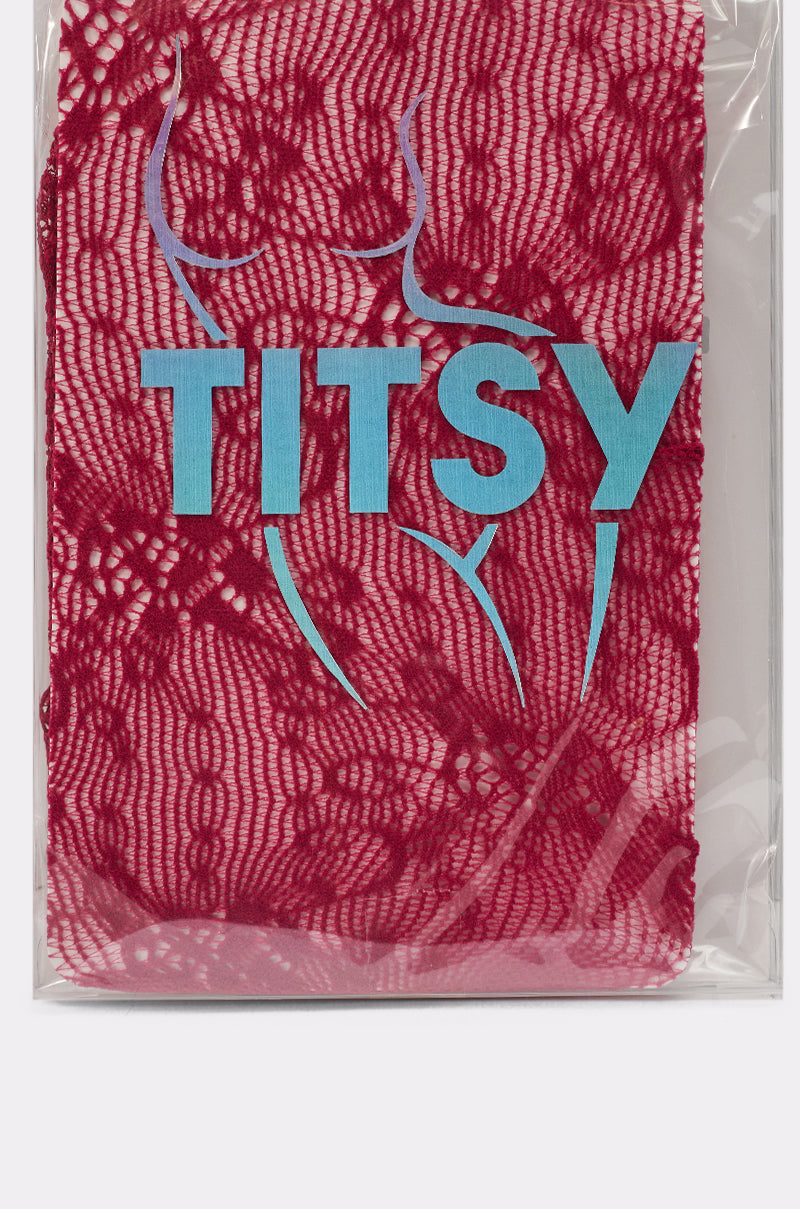 CLASSY VIBES THIGH HIGH STOCKINGS IN RED