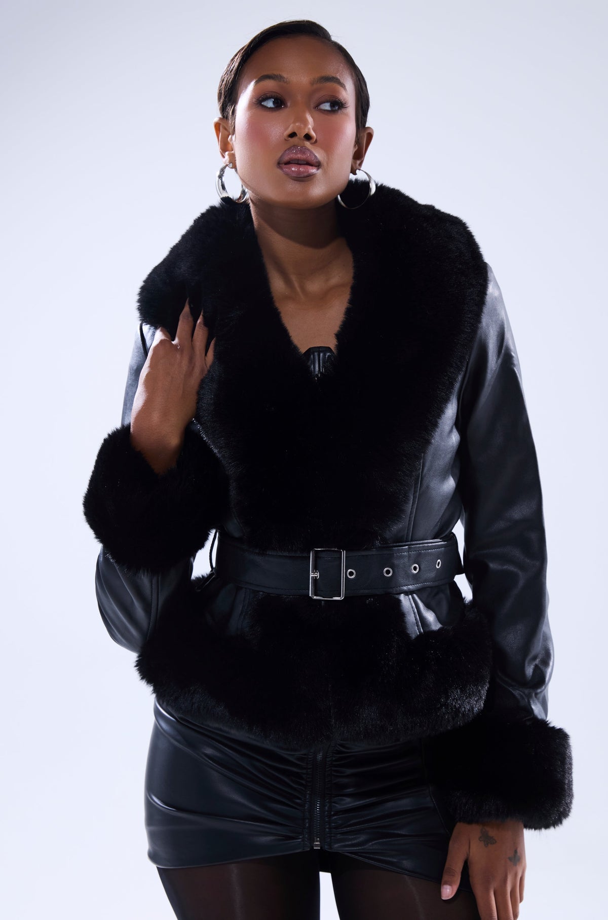 KYLA FUR TRIM MOTO