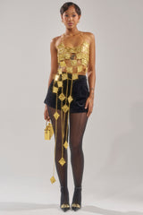 SHOW ME WHAT YOU GOT METAL CHAIN TOP
