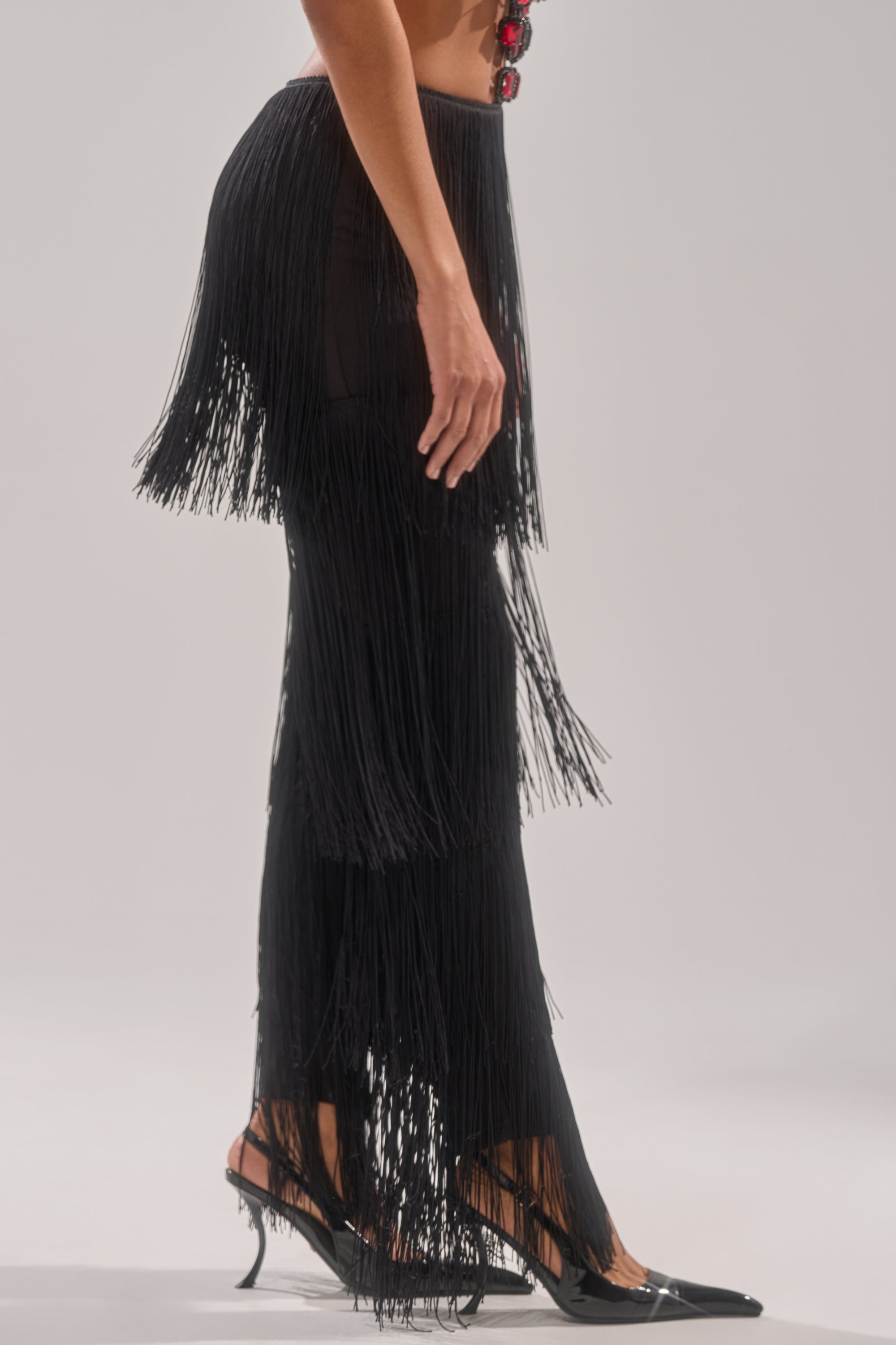 OH SO FRINGE PANTS IN BLACK