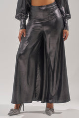 MELINIA METALLIC WIDE LEG PANT