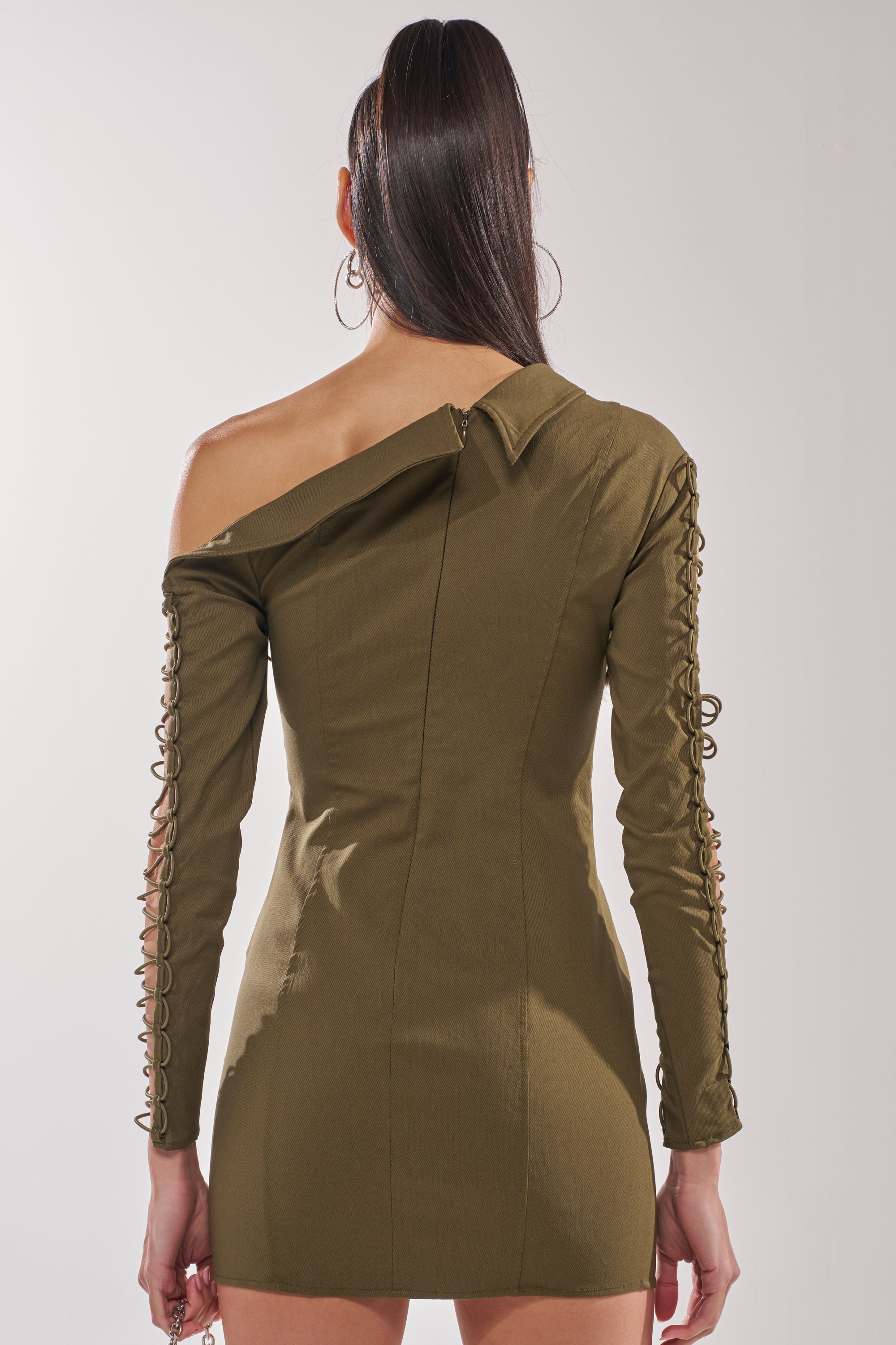 LACED UP MINI DRESS