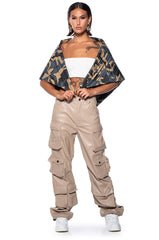 CAMPING PUFFER SCARF IN CAMO