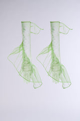 ELEGANCE RUFFLE GLOVES IN LIME