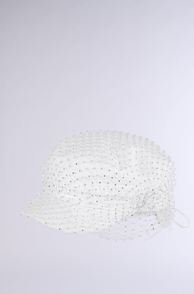 HERE FOR IT RHINESTONE HAT