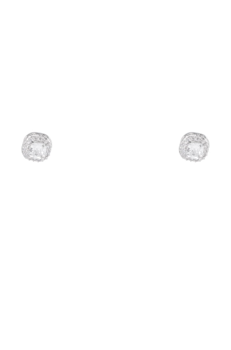 SO ROYAL PAVE STUD IN SILVER