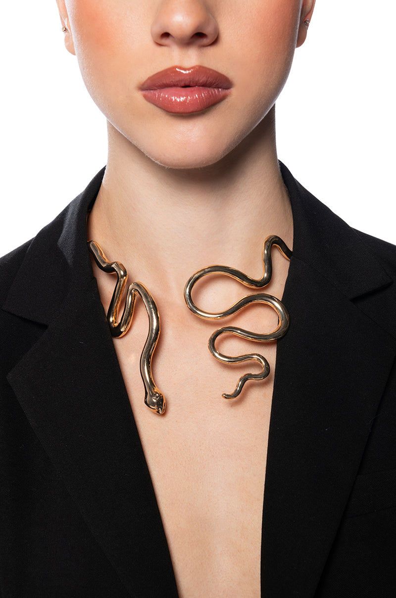 WINDING SNAKE STATEMENT NECKLACE